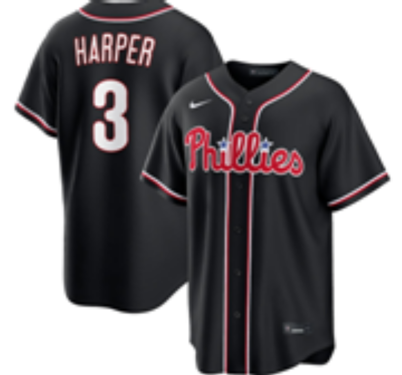 Men 2026 Philadelphia Phillies #3 Harper black Game Nike MLB Jersey 051806